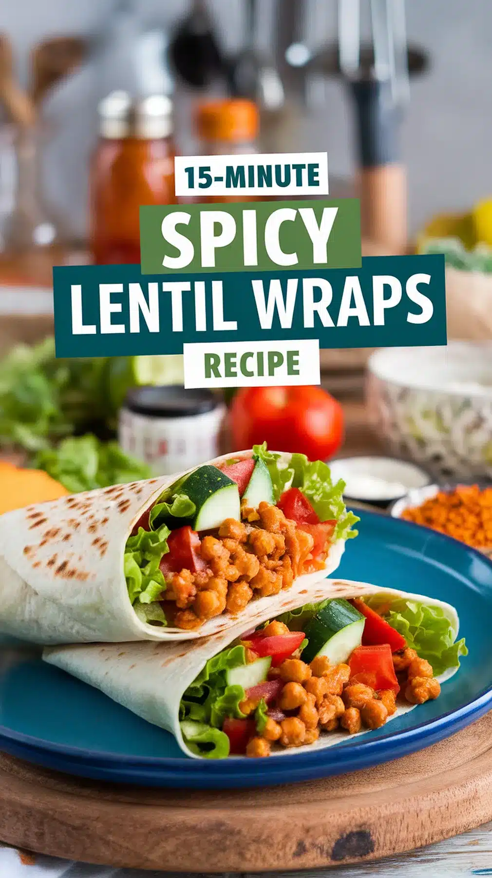 15-Minute Spicy Lentil Wrap