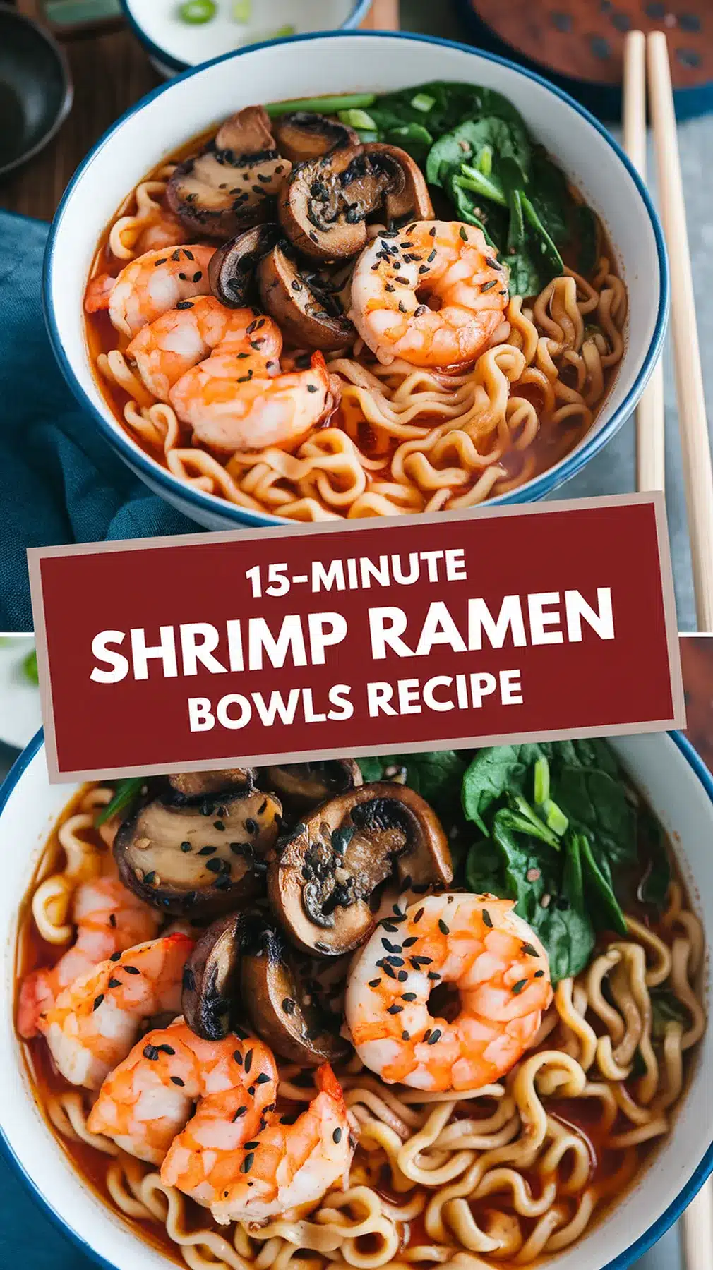 15-Minute Spicy Shrimp Ramen Bowls 1 15-Minute Spicy Shrimp Ramen Bowls