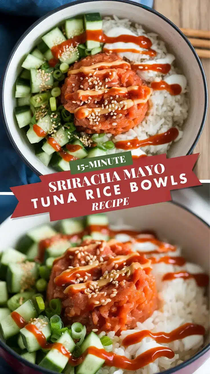 15-Minute Sriracha Mayo Tuna Rice Bowls 1 15-Minute Sriracha Mayo Tuna Rice Bowls