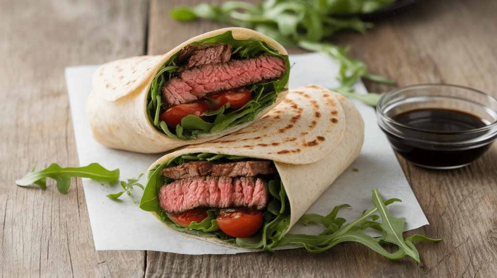 15-Minute Steak and Arugula Wraps