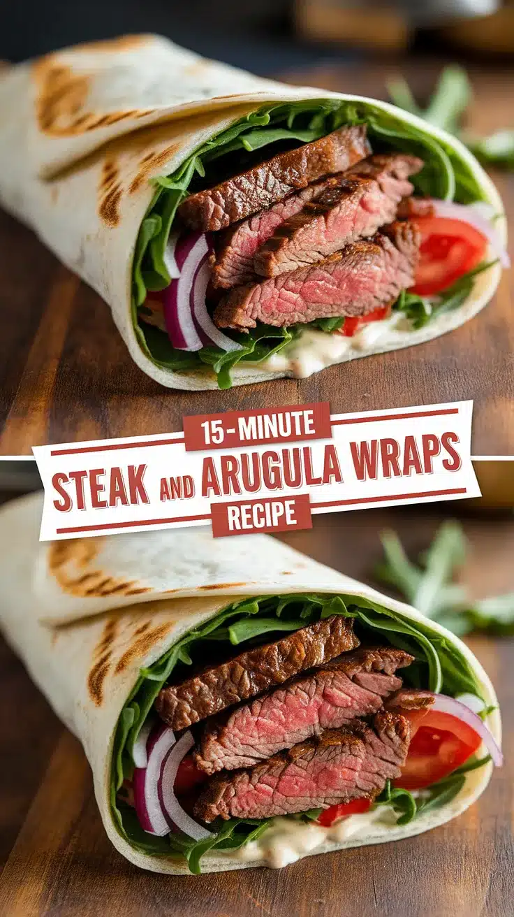 15-Minute Steak and Arugula Wraps