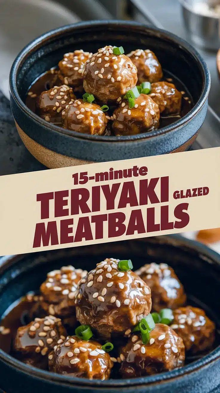 15-Minute Teriyaki Glazed Meatballs