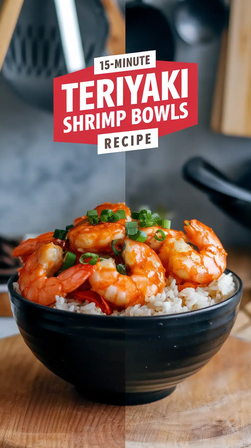 15-Minute Teriyaki Shrimp Bowls