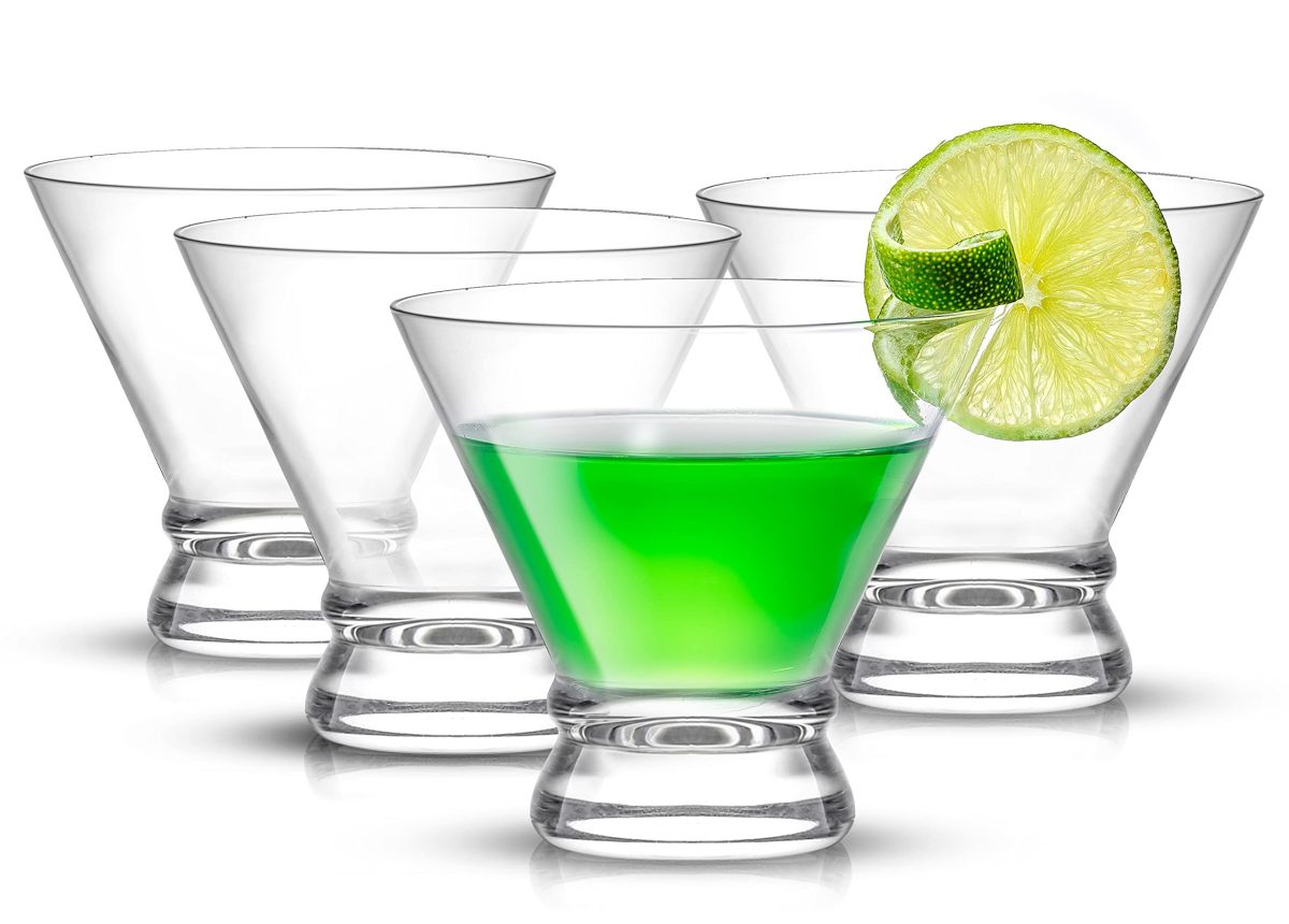 JoyJolt Afina 4-Piece Cocktail Glasses Set