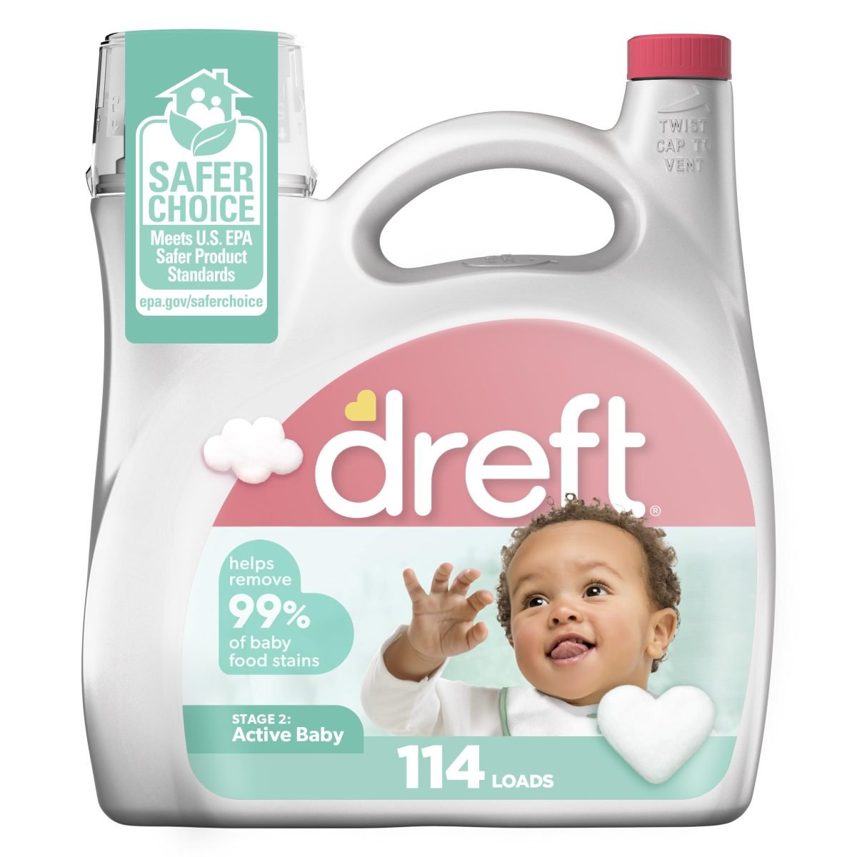 Dreft Stage 2: Active Baby Liquid Laundry Detergent