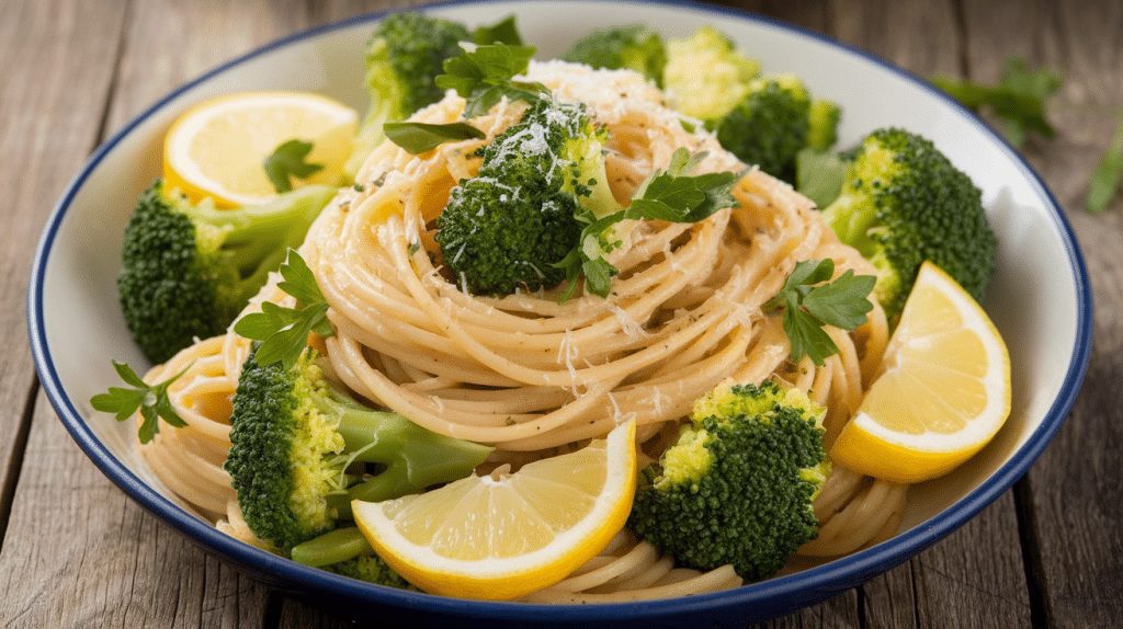 15-Minute Garlic Lemon Broccoli Pasta