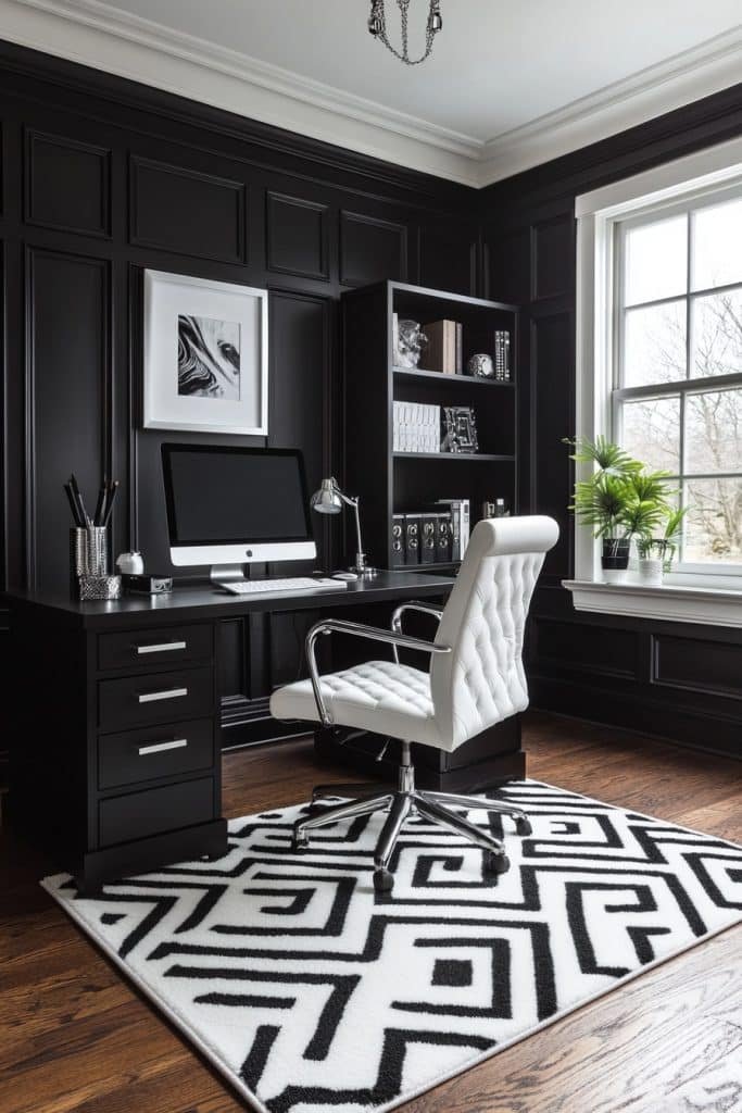 Black and White Elegance Office