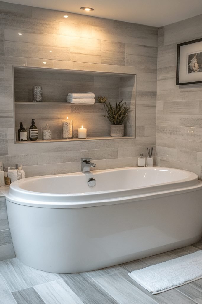 Contemporary Alcove Tub Space
