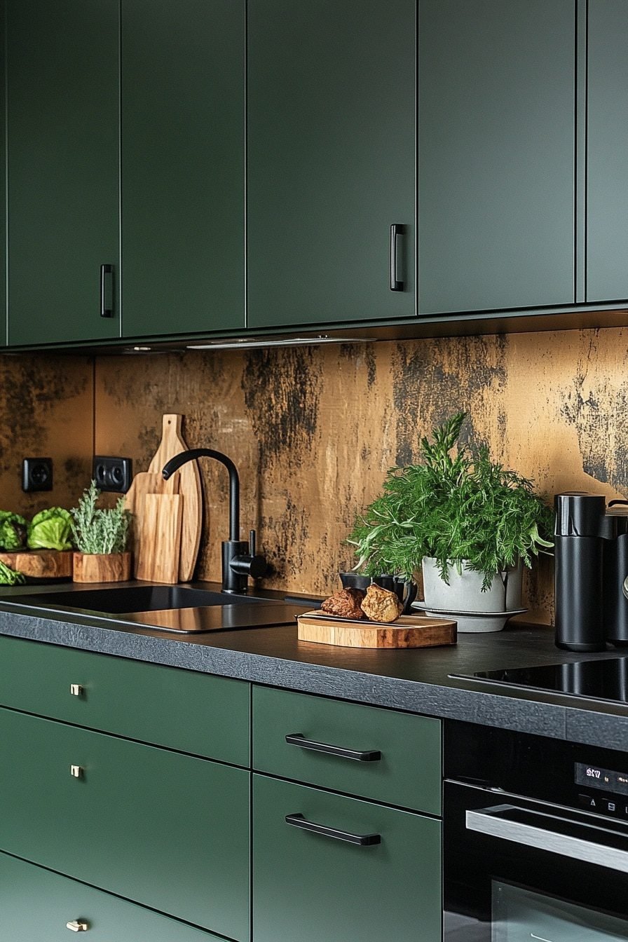 29 Dark Green Kitchen Cabinets To Transform Your Kitchen Style ...