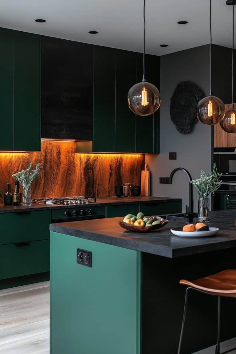 29 Dark Green Kitchen Cabinets To Transform Your Kitchen Style ...