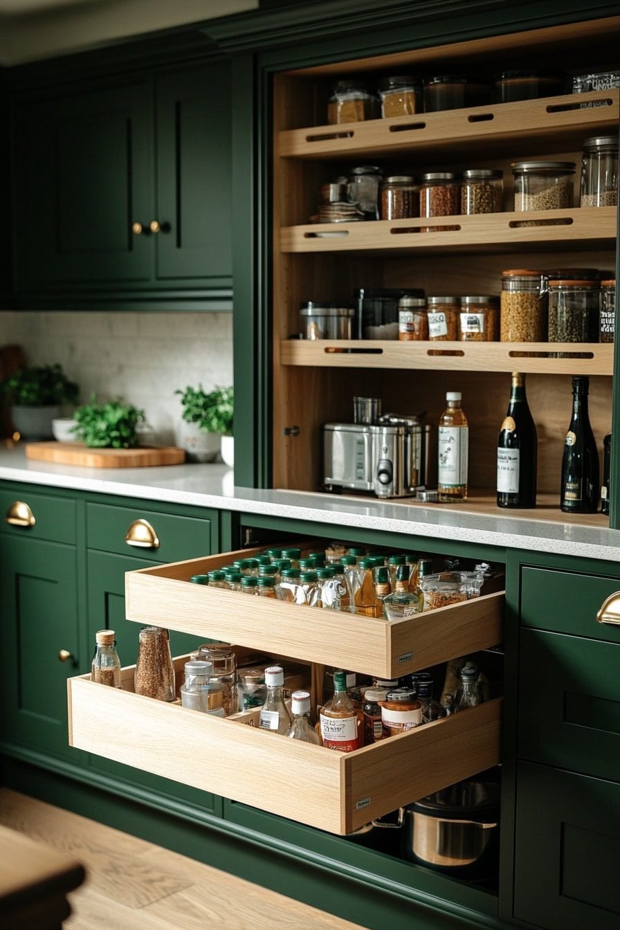 29 Dark Green Kitchen Cabinets To Transform Your Kitchen Style ...