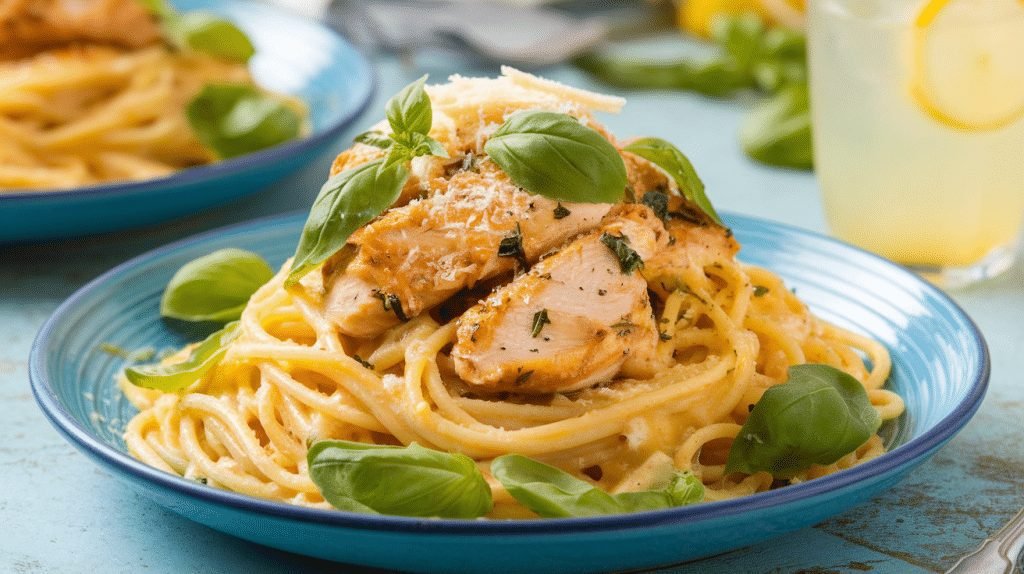15-Minute Lemon Basil Chicken Pasta