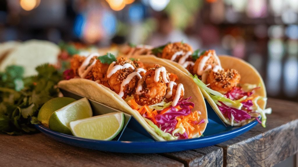 15-Minute Crispy Sesame Shrimp Tacos