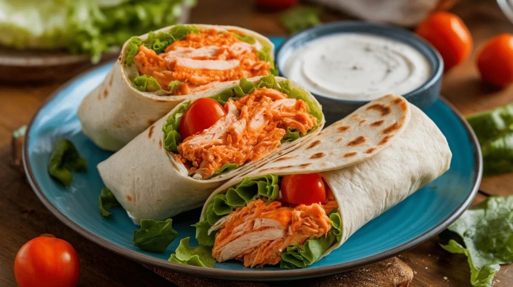 15-Minute Buffalo Chicken Wraps