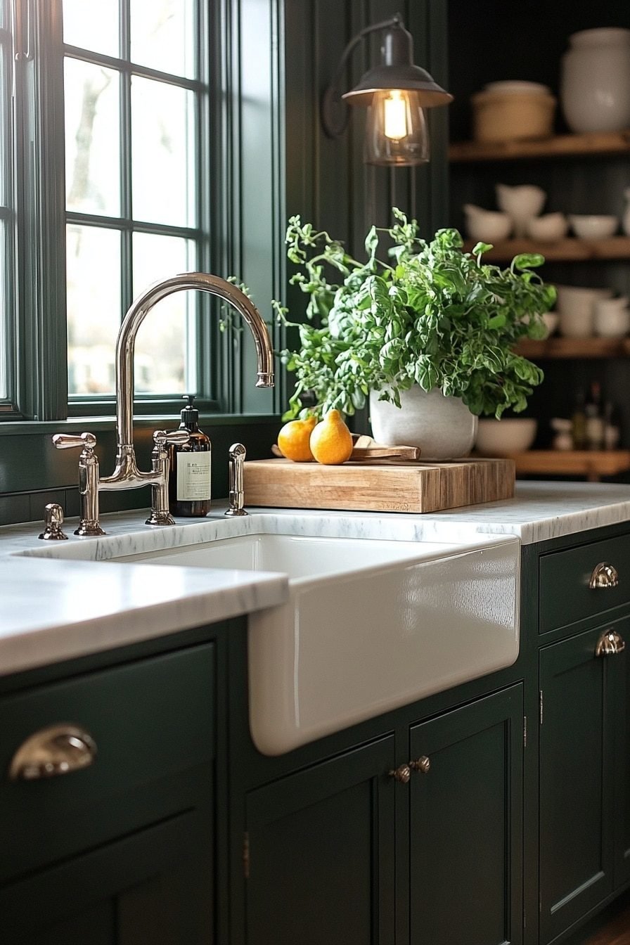29 Dark Green Kitchen Cabinets To Transform Your Kitchen Style - Courtneys World
