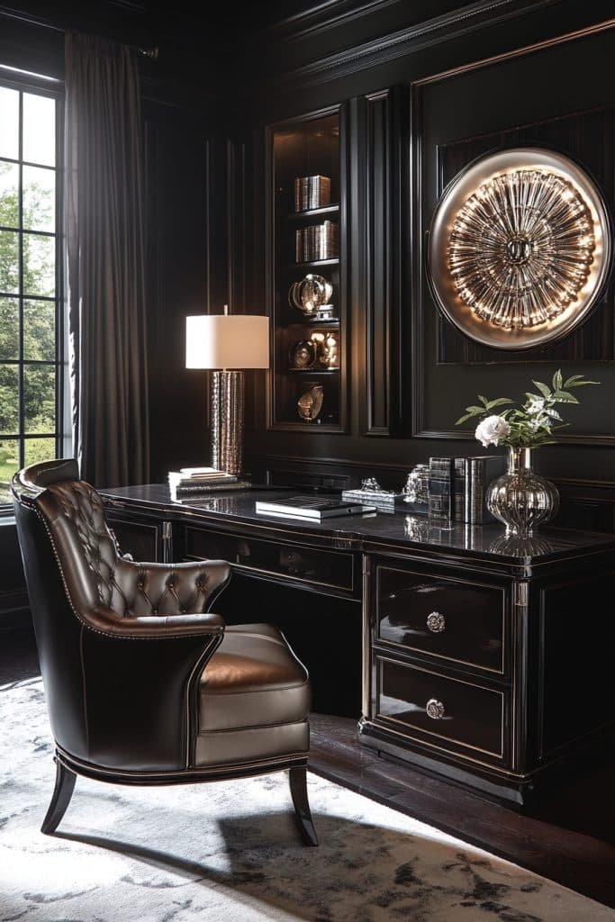 High-Gloss Finish Office