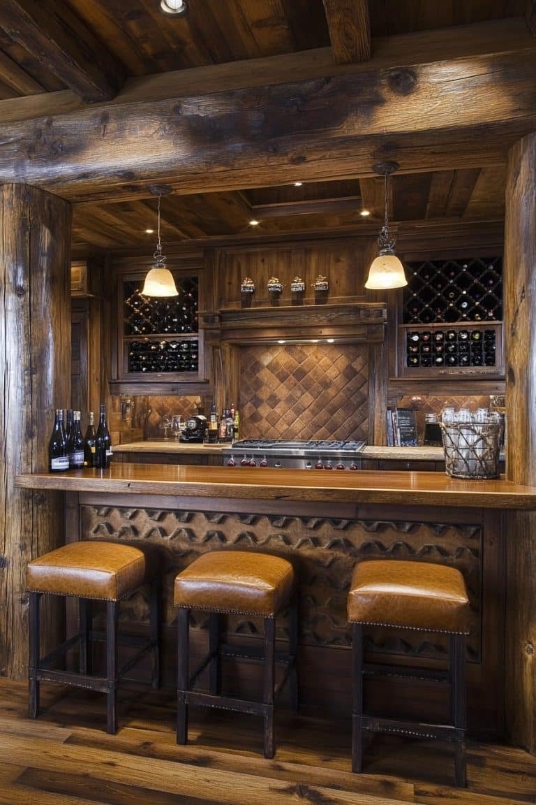 29 Log Home Kitchens With Rustic Designs And Modern Conveniences ...