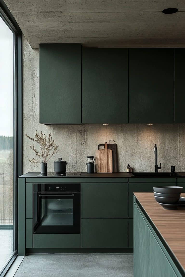 29 Dark Green Kitchen Cabinets To Transform Your Kitchen Style ...