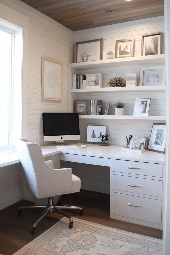 Minimalist L-Shaped Desk Space