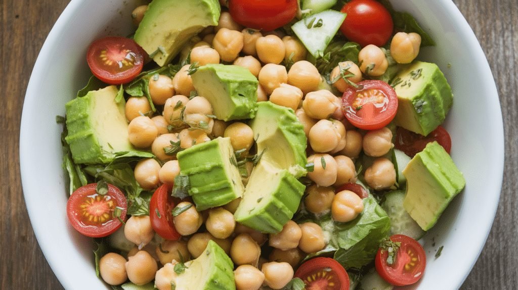 15-Minute Chickpea and Avocado Salad