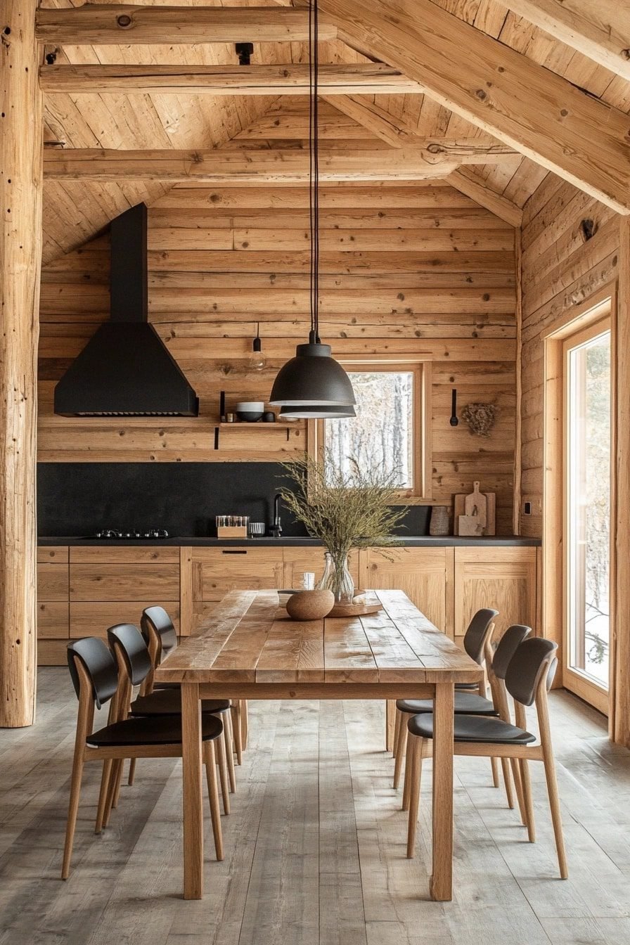 29 Log Home Kitchens With Rustic Designs And Modern Conveniences ...