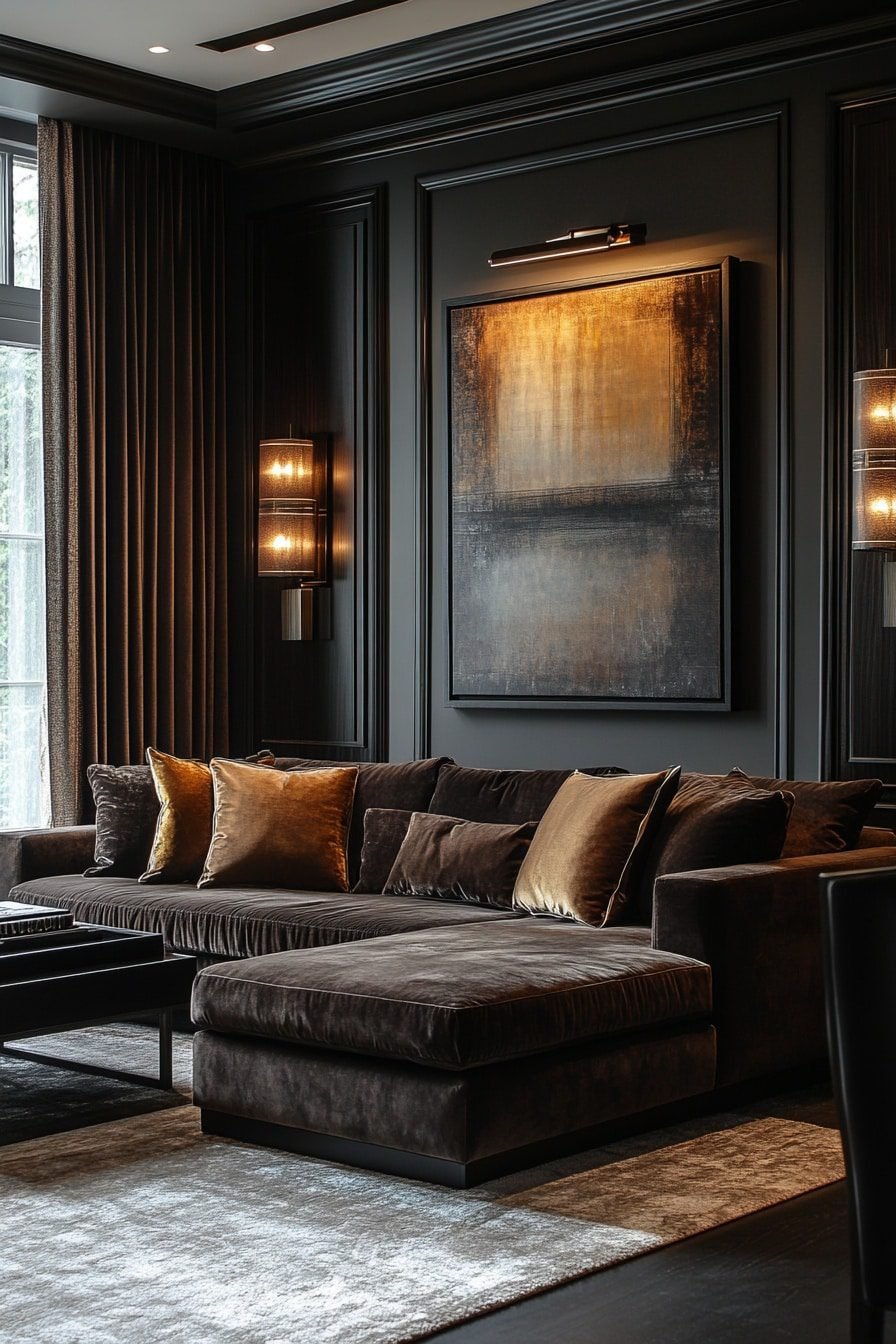 29 Dark Brown Couch Living Room Ideas For A Bold And Refined Design ...