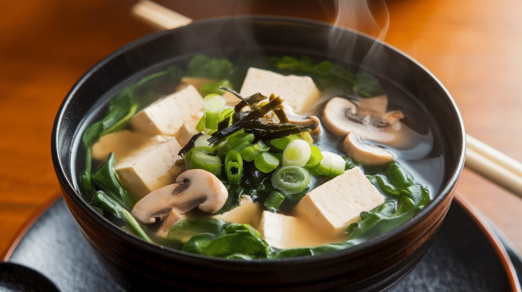 15-Minute Miso Soup with Tofu and Veggies