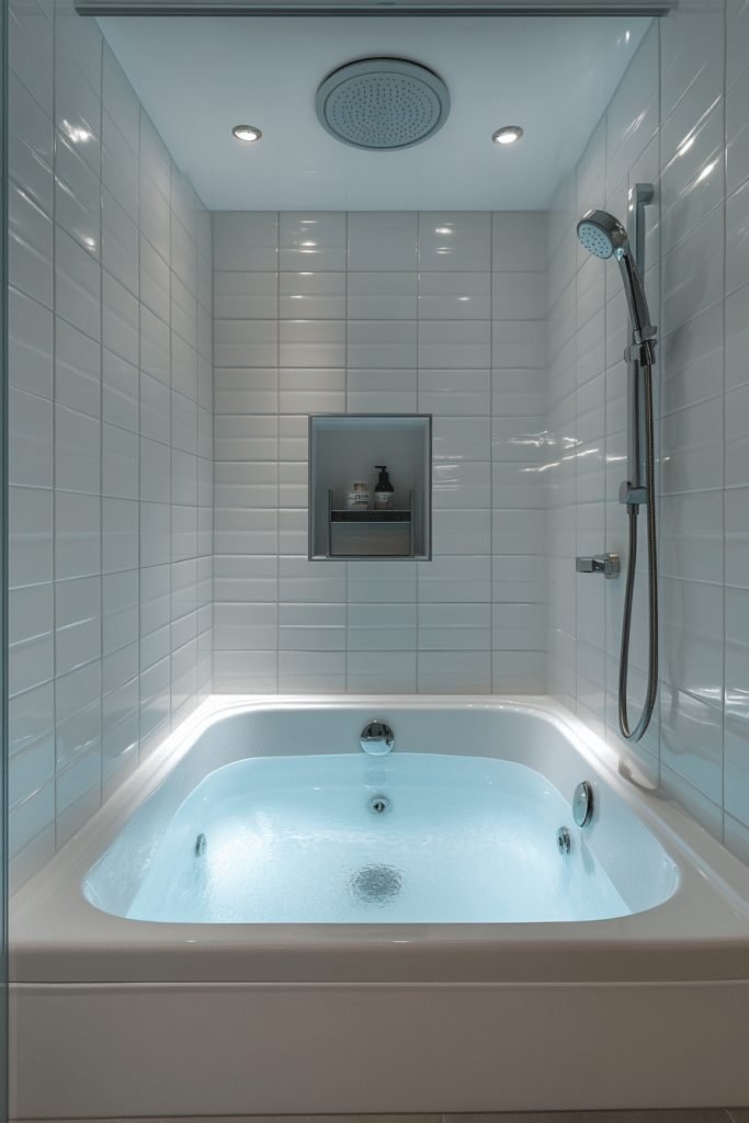Tub with Integrated Shower Combo