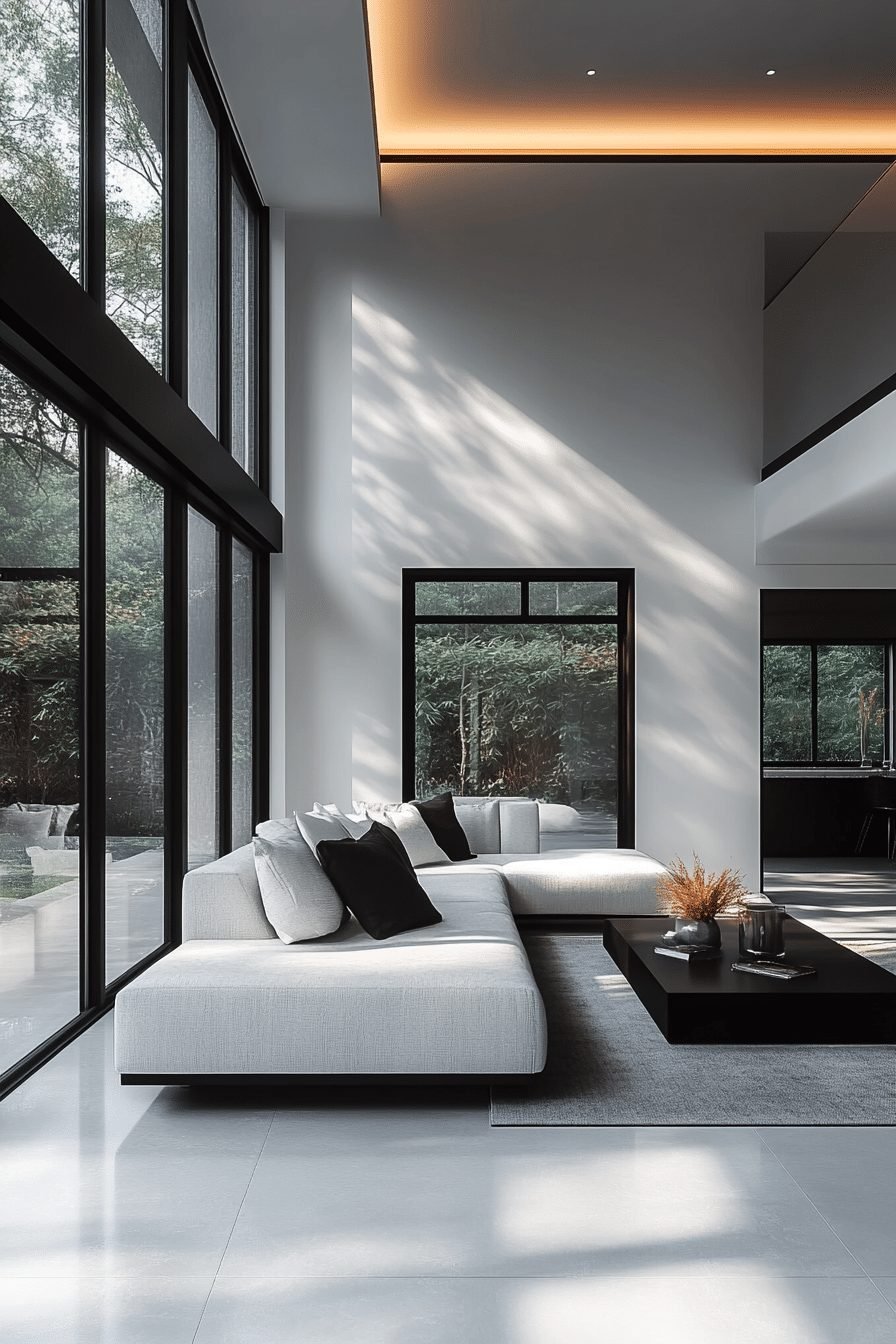 Minimalist Monochrome Living Room