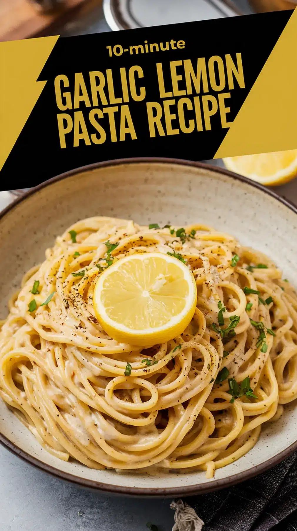 10-Minute Garlic Lemon Pasta
