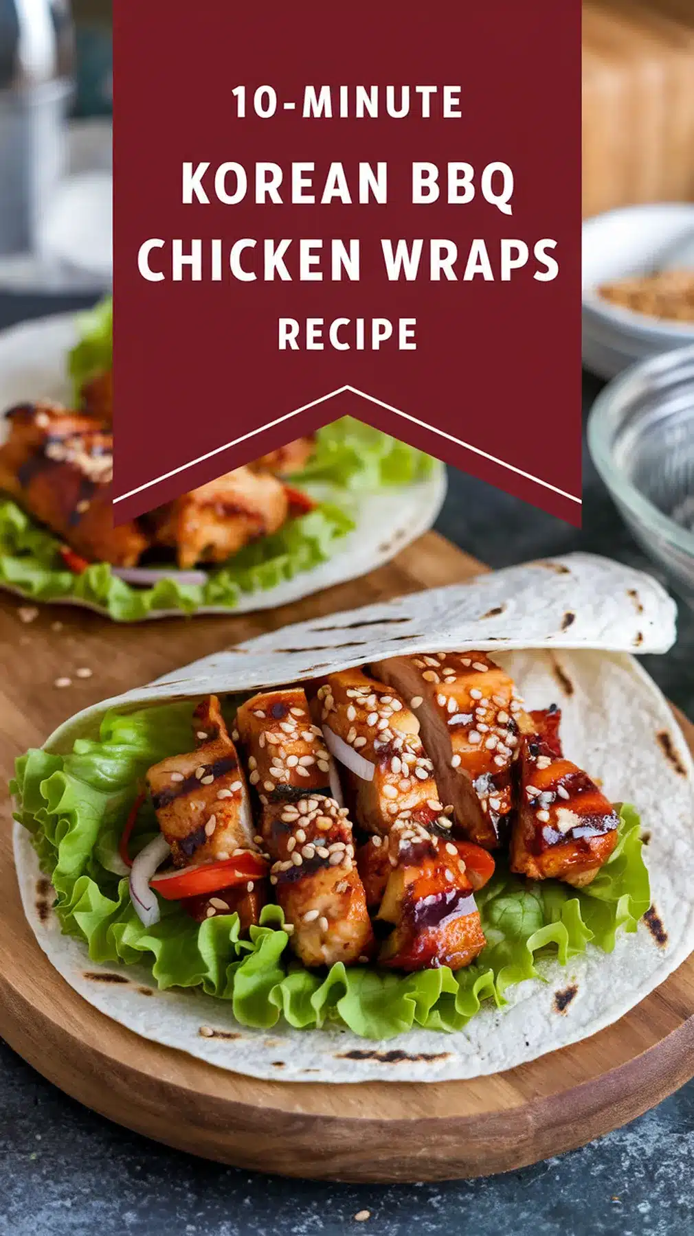 10-Minute Korean BBQ Chicken Wraps
