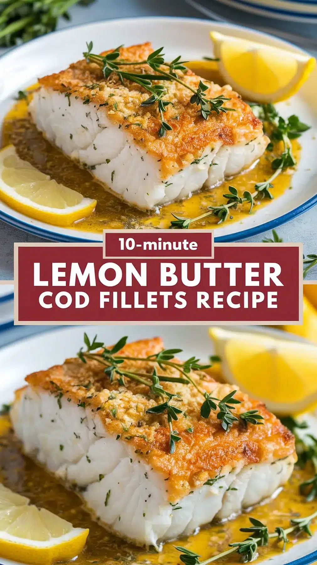 10-Minute Lemon Butter Cod Fillets