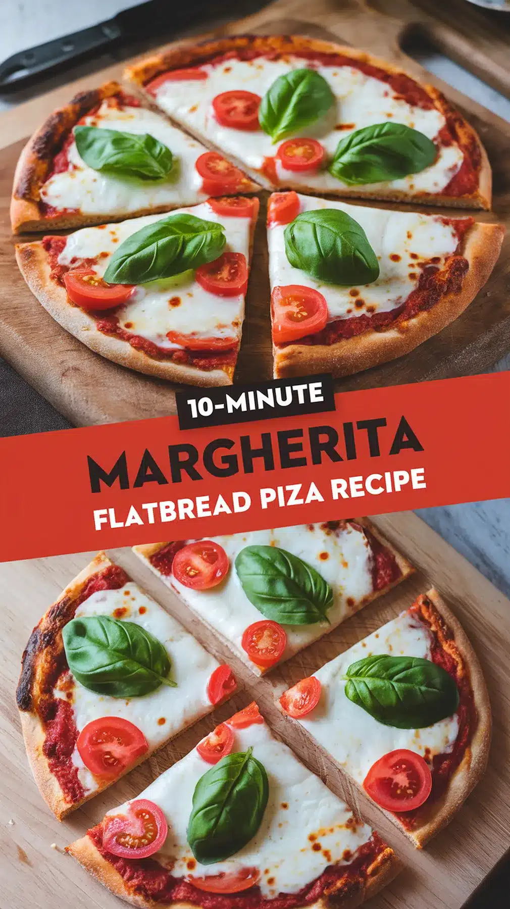 10-Minute Margherita Flatbread Pizza