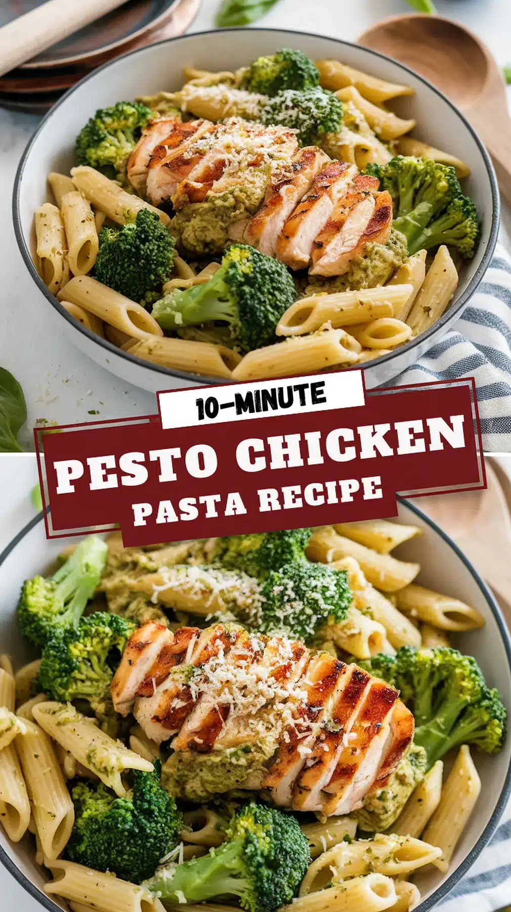 10-Minute Pesto Chicken Pasta
