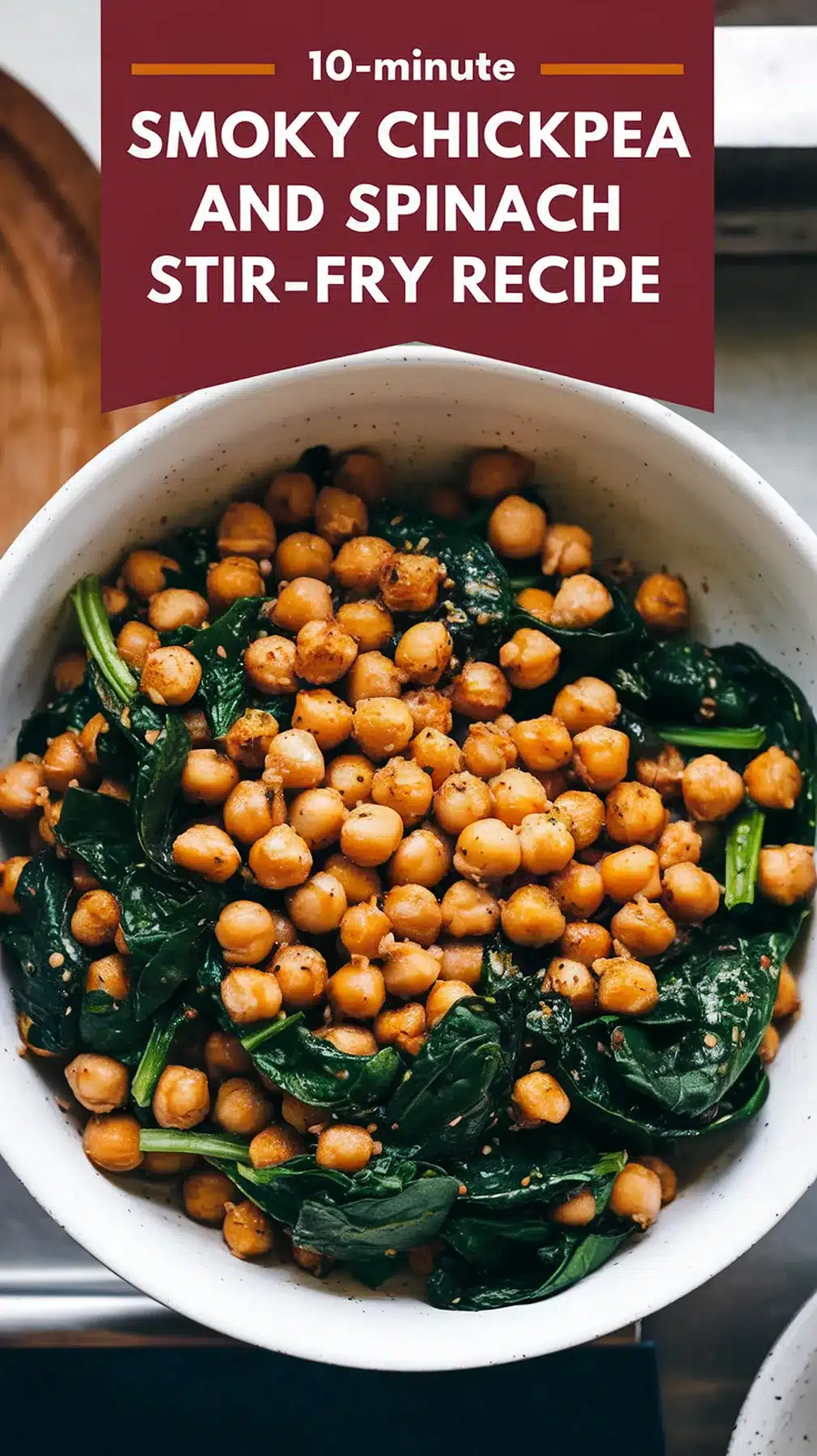 10-Minute Smoky Chickpea and Spinach Stir-Fry
