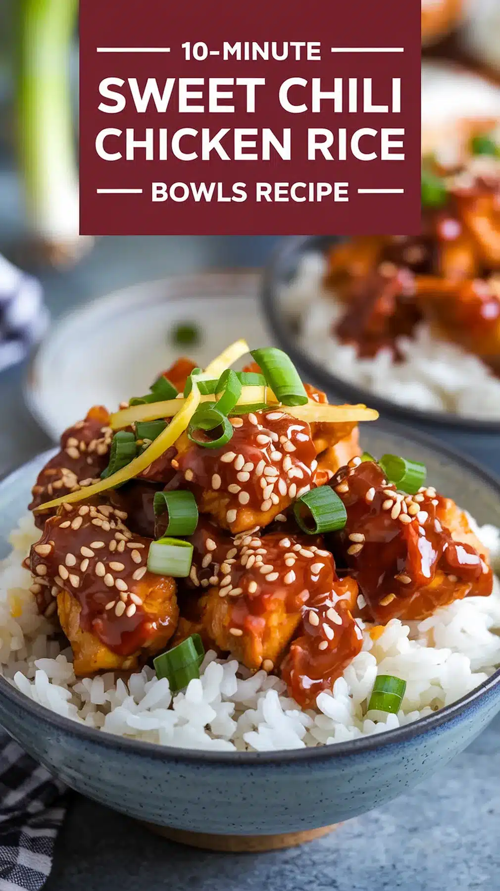 10-Minute Sweet Chili Chicken Rice Bowls