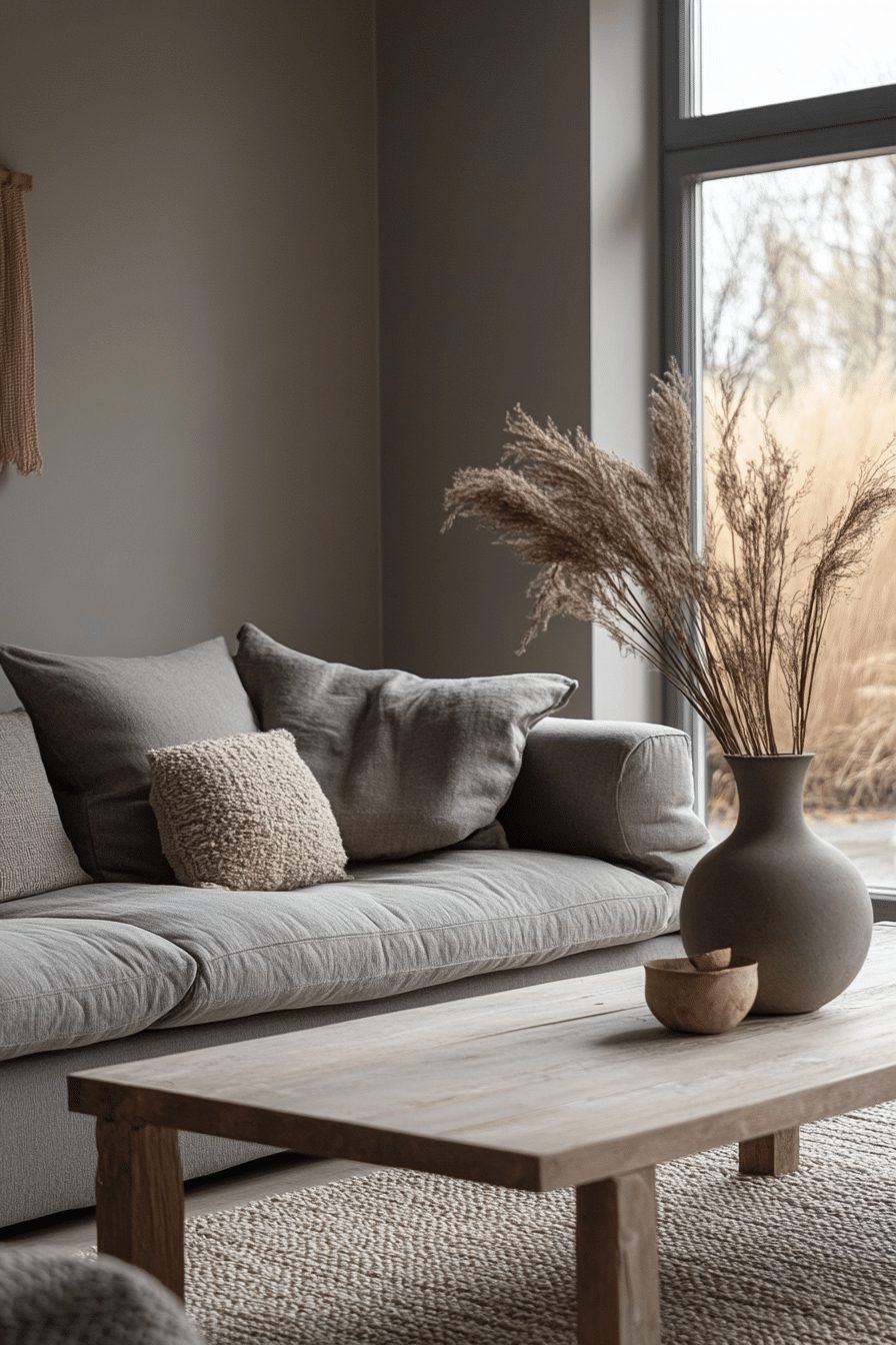 Grey Minimalist Living Room