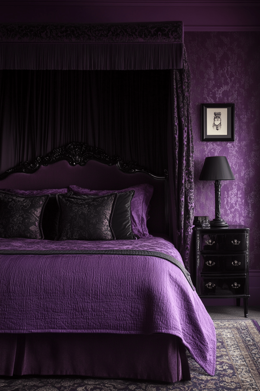 Purple Earthy Bedroom