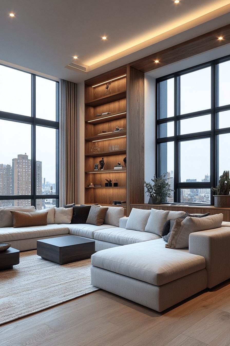 Sleek and Simple Urban Living Room