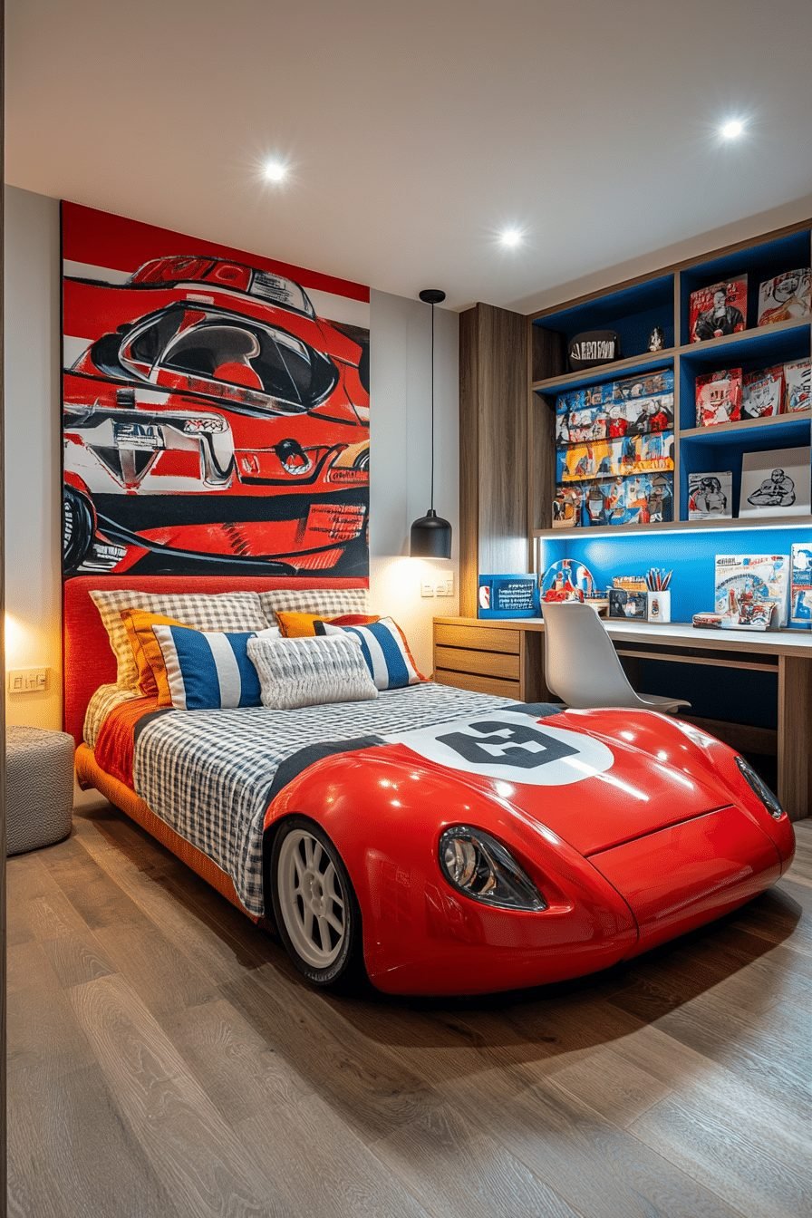 Sports-Inspired Contemporary Kids Bedroom