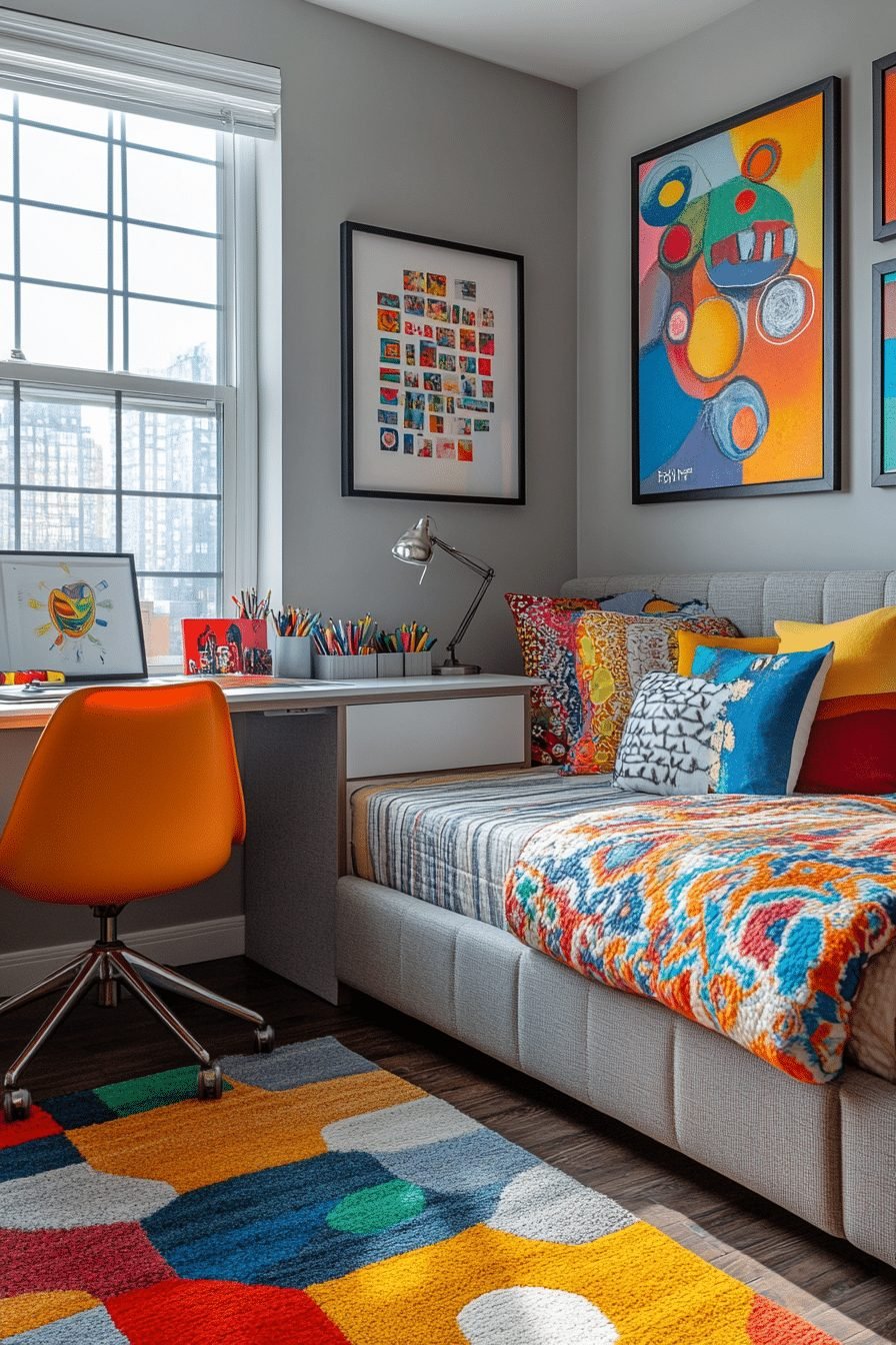 Artistic Contemporary Kids Room Design