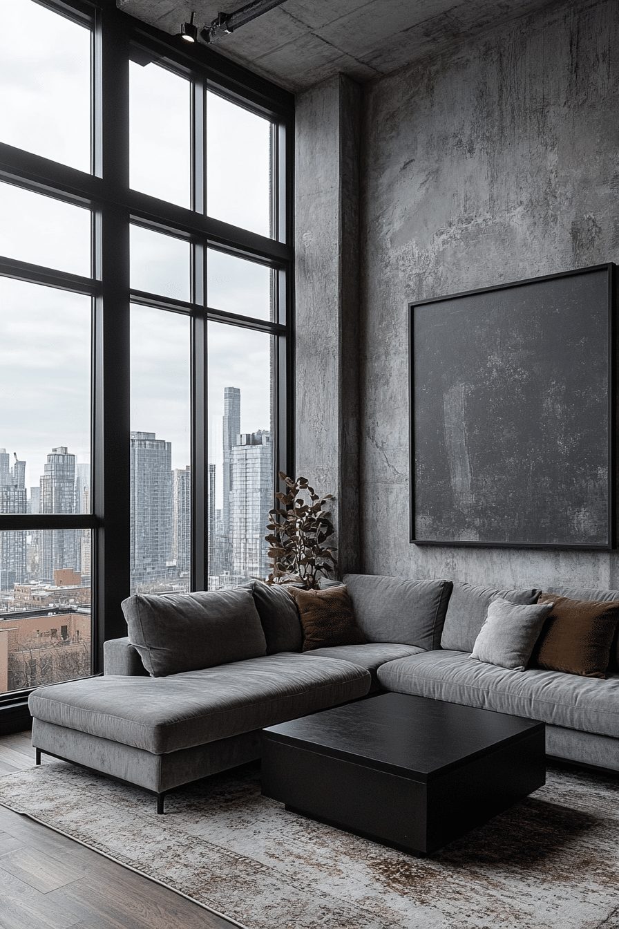 Minimalist contemporary living room