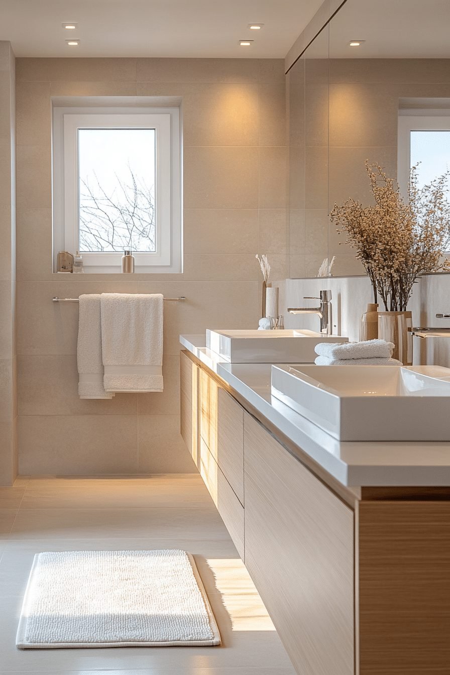 Soft Neutrals in Modern Bathroom Design