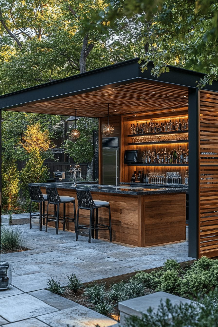 Sleek Garden Cocktail Bar