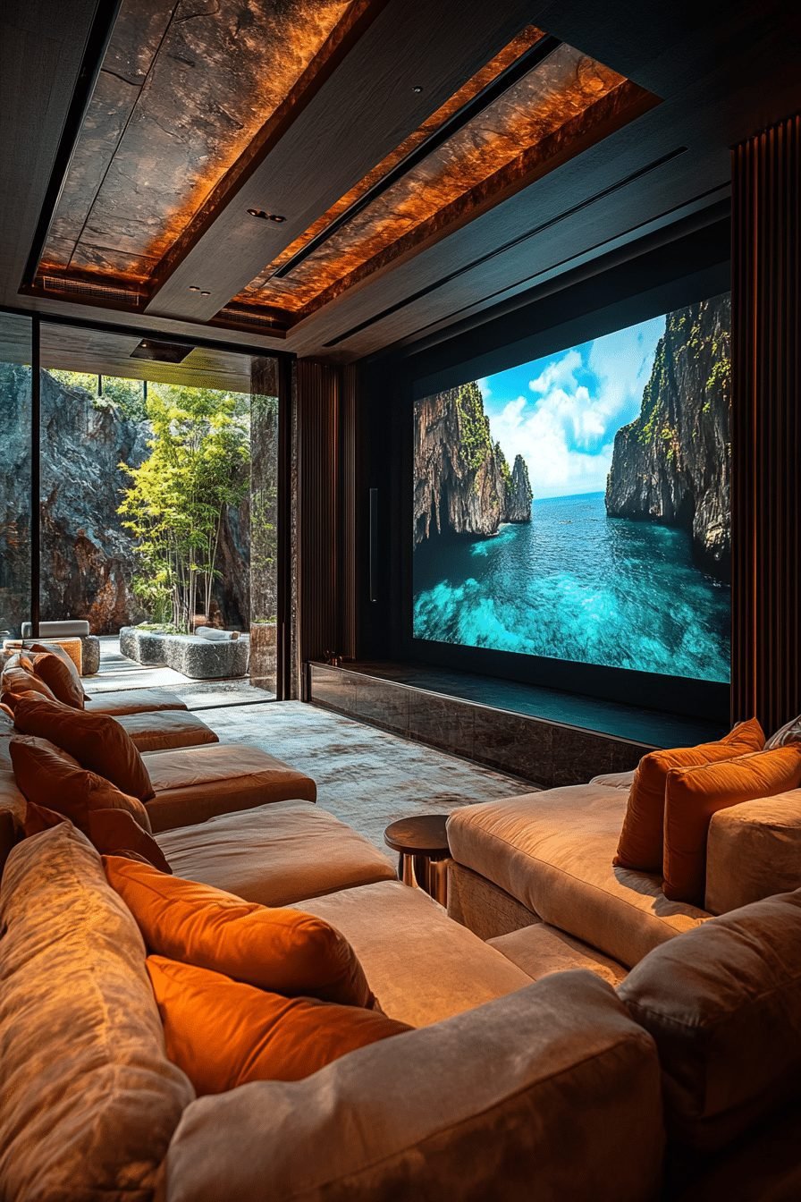 Luxe Garden Cinema Room