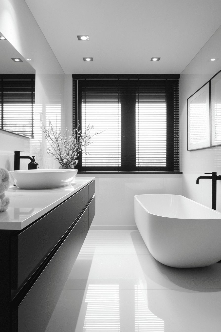 Monochrome Minimalist Bathroom