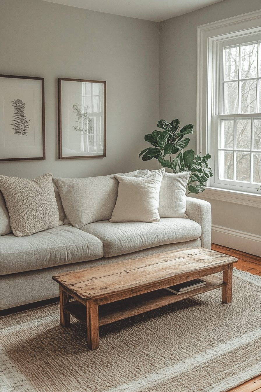 Grey Minimalist Living Room