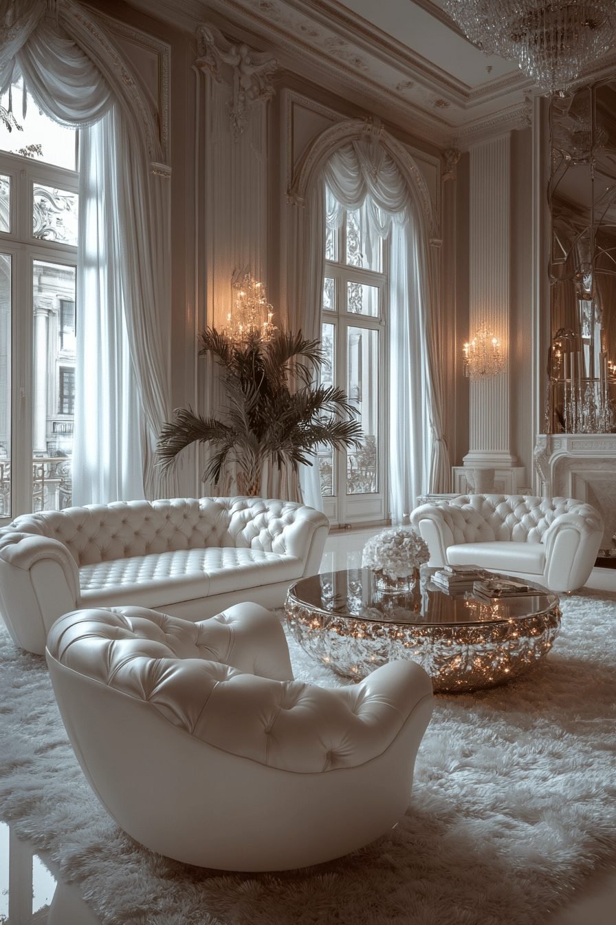  Pearlescent White Luxury Lounge