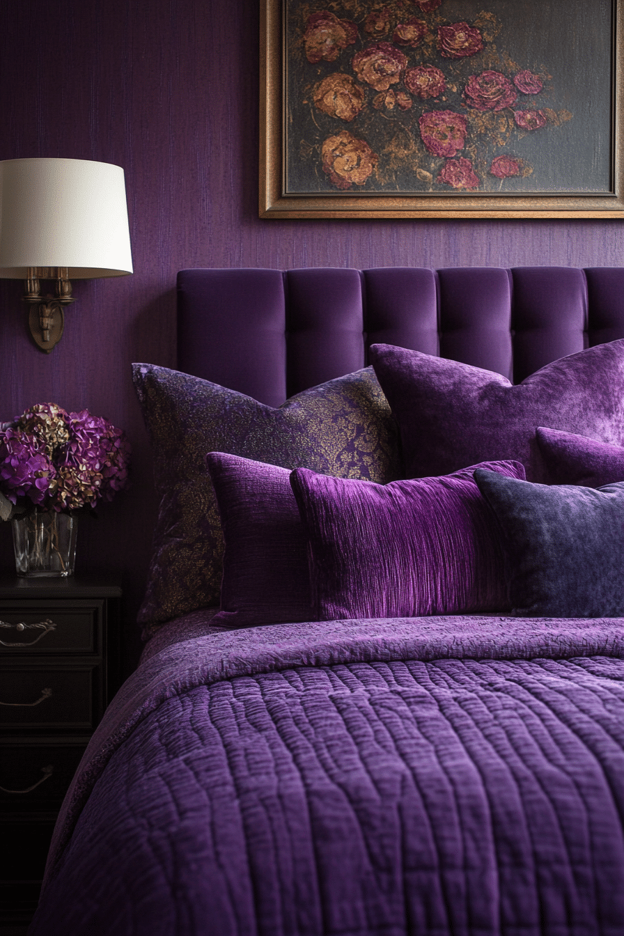 Purple Earthy Bedroom