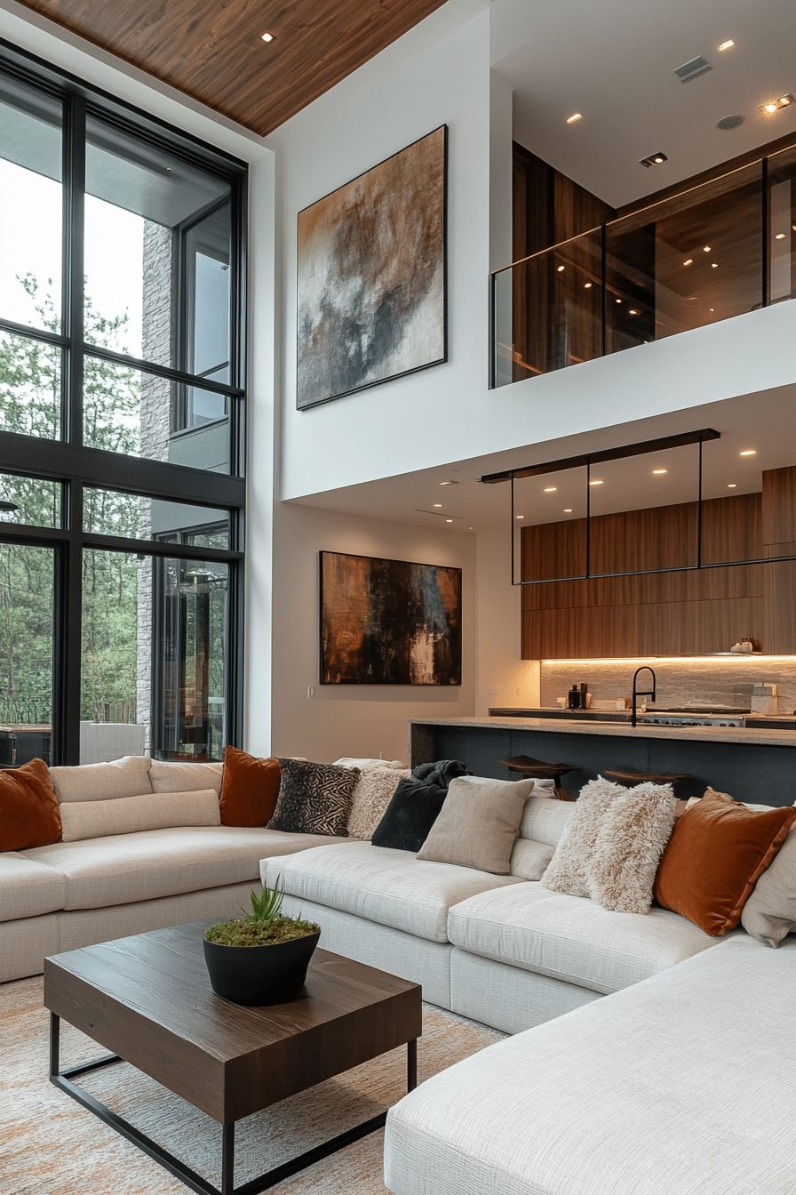 Open-Concept Contemporary Living Space
